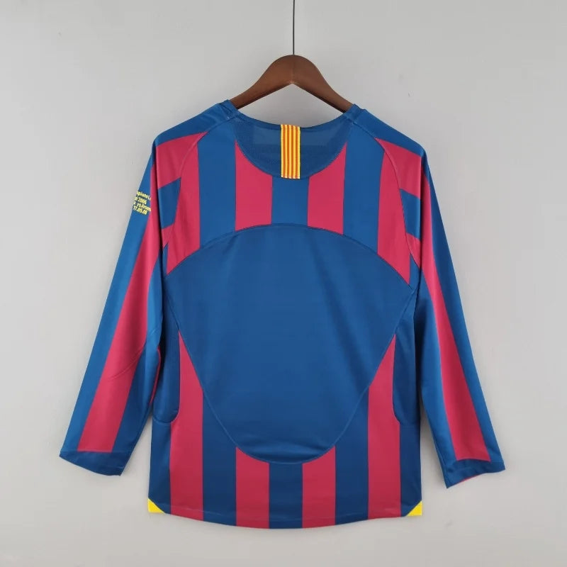 2005-2006 Barcelona Long Sleeve Home Retro Shirt
