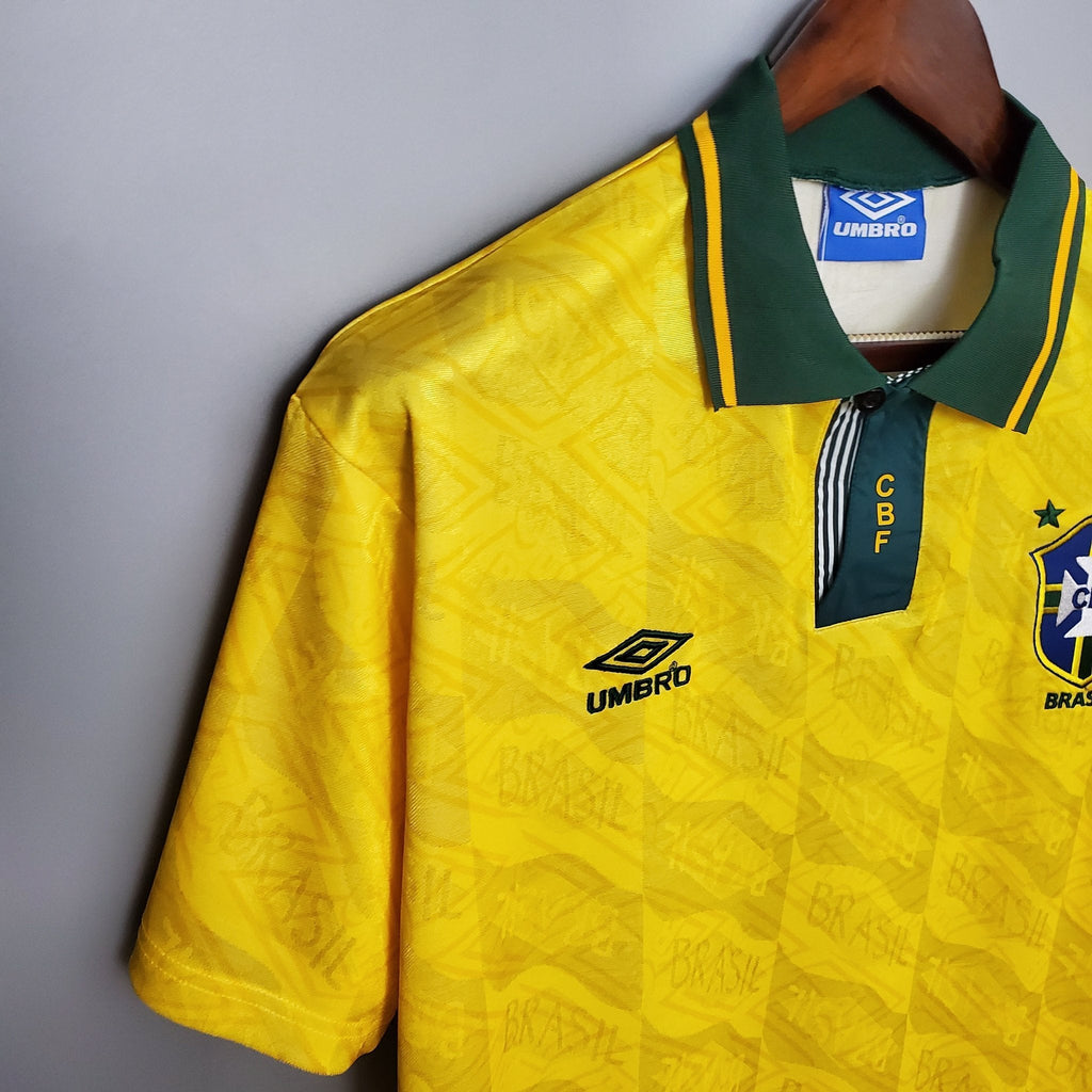 1991-1993 Brazil Home Retro Shirt