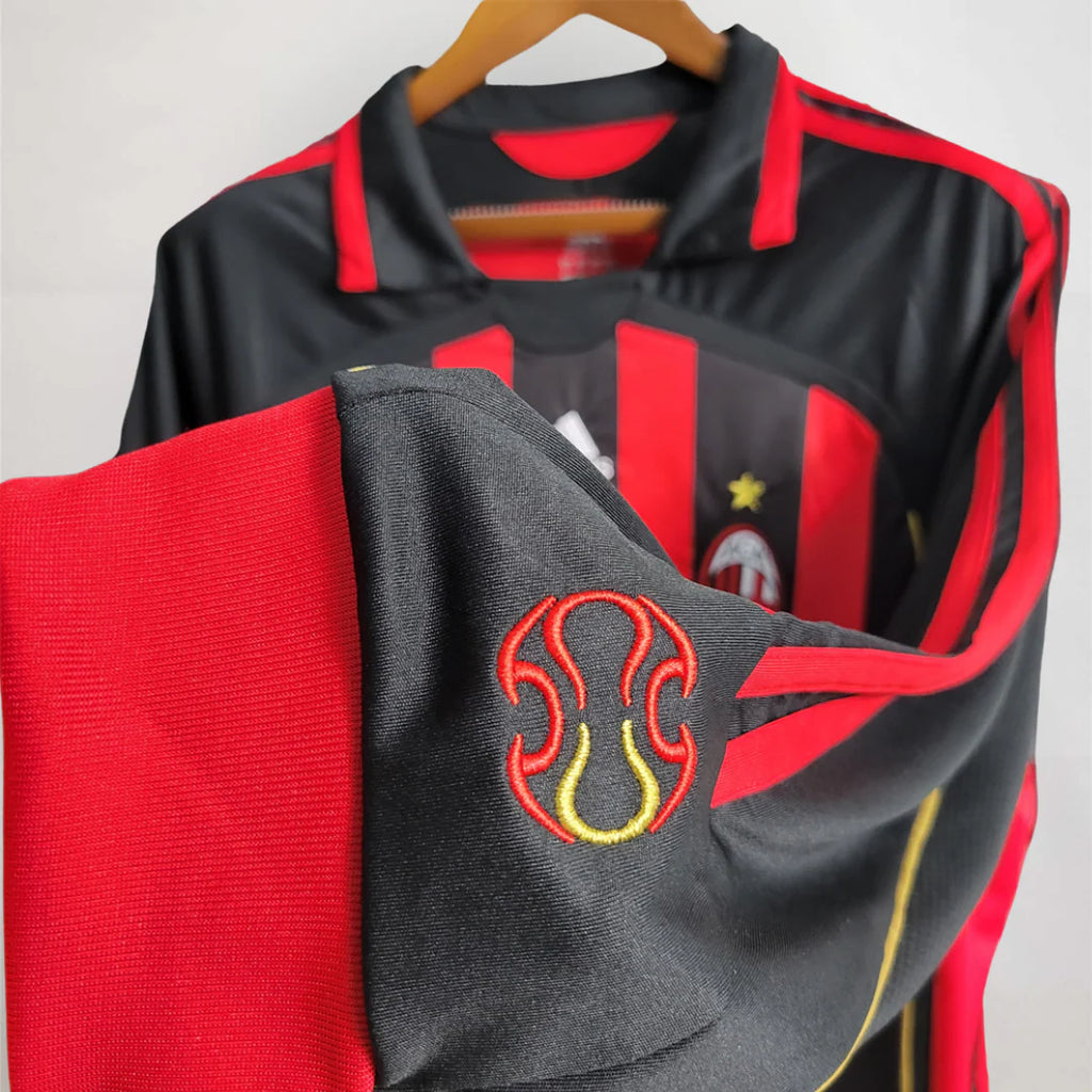 2006-2007 AC Milan Long Sleeve Retro Shirt