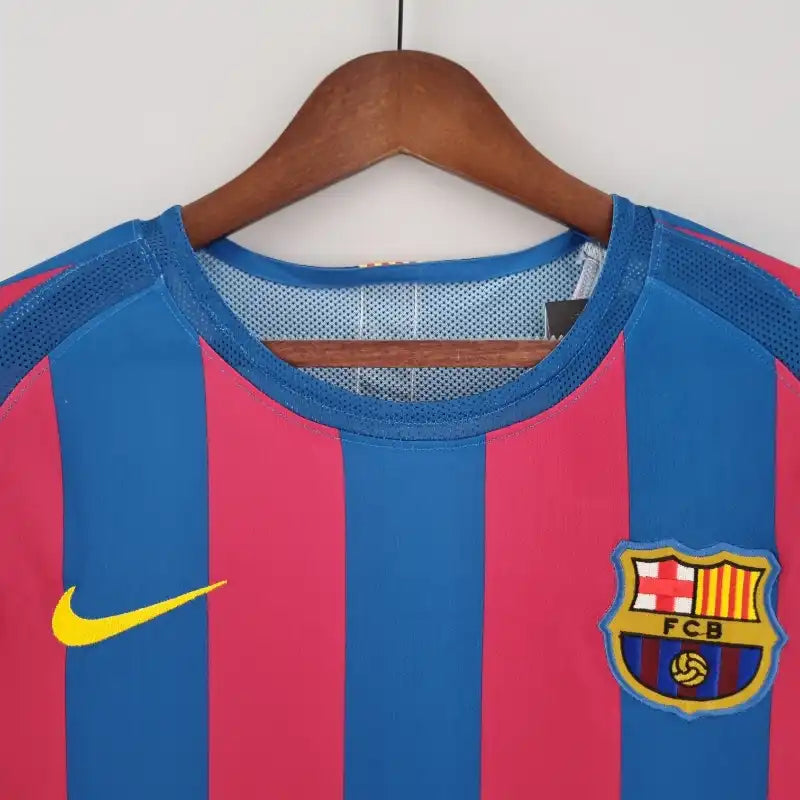 2005-2006 Barcelona Long Sleeve Home Retro Shirt